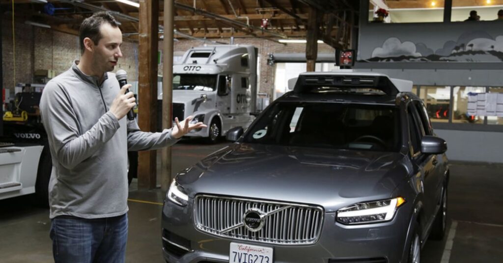 Courtroom scene of Anthony Levandowski’s lawsuit with Google that heavily impacted his net worth.