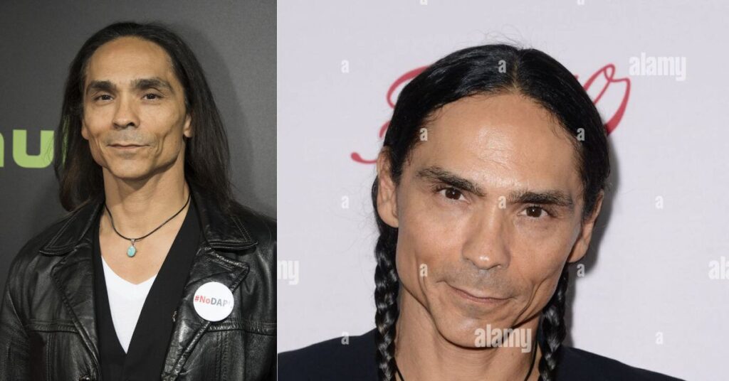 Zahn McClarnon in a scene from 'Dark Winds,' a role that contributed to his impressive net worth and recognition