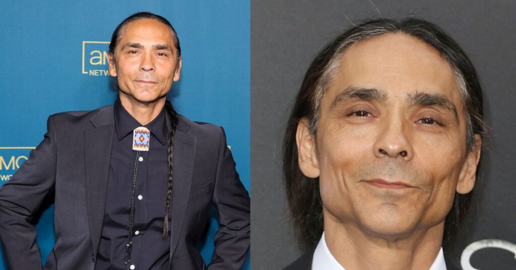 Zahn McClarnon posing for a photo at a film premiere, showcasing his acting career and rising net worth.